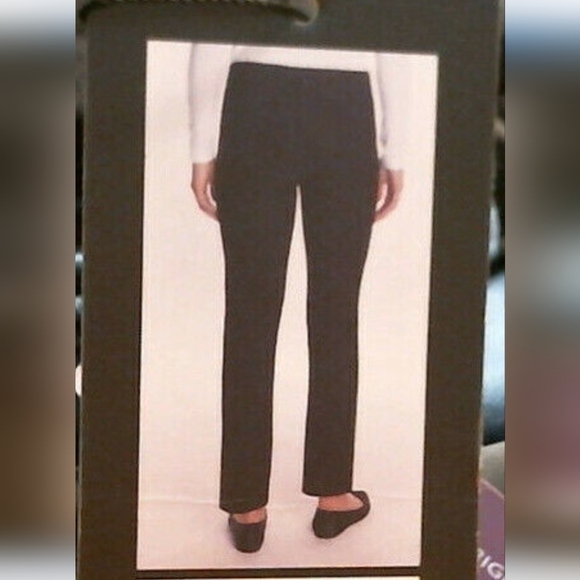 Black pants Mario Serrani Italy stretch-slim fit tummy control Sz 6 - Picture 4 of 10